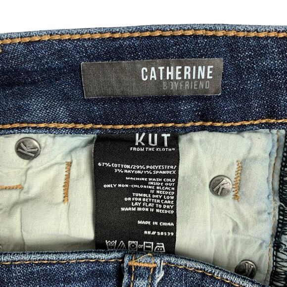 Kut From The Kloth Catherine Jeans Boyfriend Dark Wash Women's 2 (30 x 29.5) - Picture 5 of 8